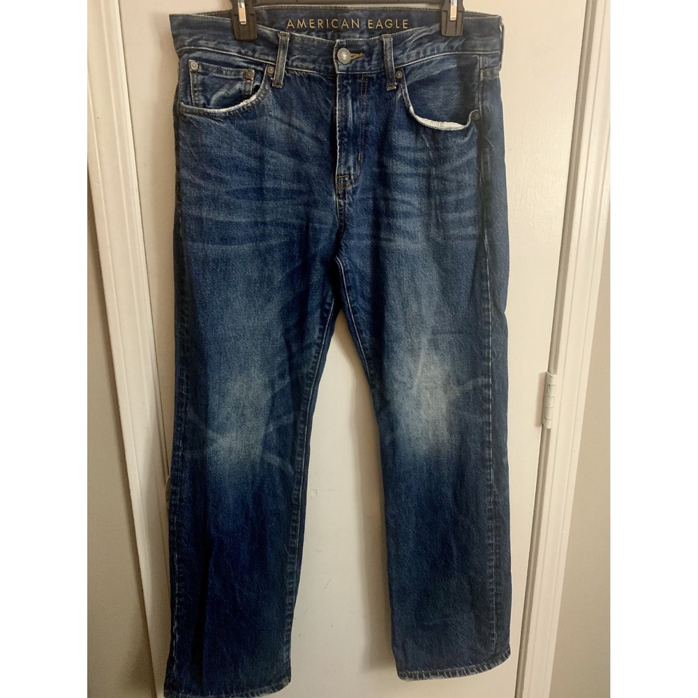 American Eagle Mens Jeans 32x32 Relaxed Fit Medium Wash Denim Cotton‎